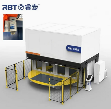 RBT 기계 절단 모양 6 축 CNC 밀링 라우터가있는 이중 워크 테이블 